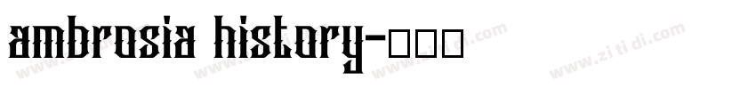 ambrosia history字体转换